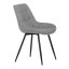 Jídelní židle NAGAO — kov, látka, černá / šedá