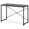 Psací stůl ZALI — kov, MDF, černá / dekor staré dřevo