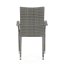 Zahradní křeslo SELEN — kov, umělý ratan, šedá