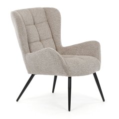 Relaxační křeslo ušák QUEEN — látka, taupe