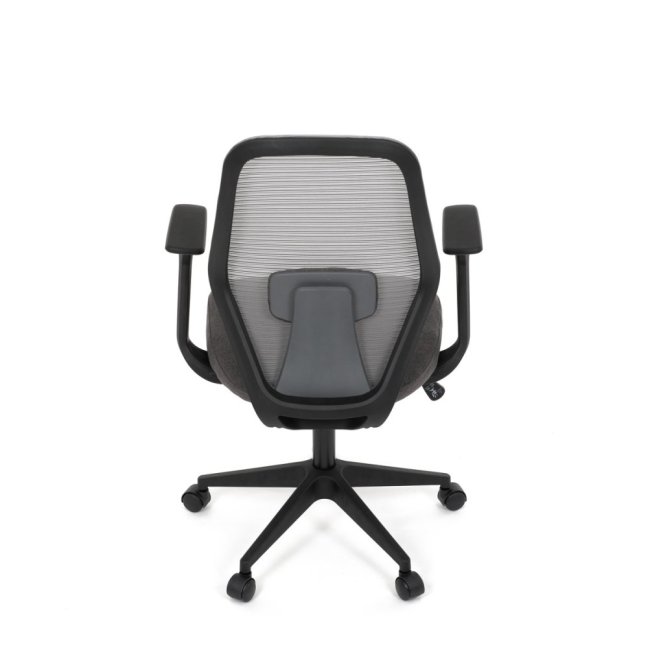 Kancelářská otočná židle DEVIN — látka, černá / šedá