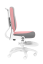 Dětská rostoucí židle Neoseat KINDER WHITE PLUS — látka, šedá / světle růžová