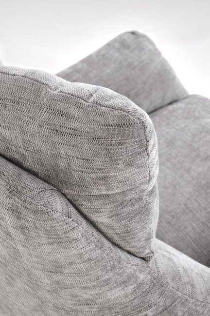 Relaxační otočné křeslo ARANAKA — kov, látka, šedá