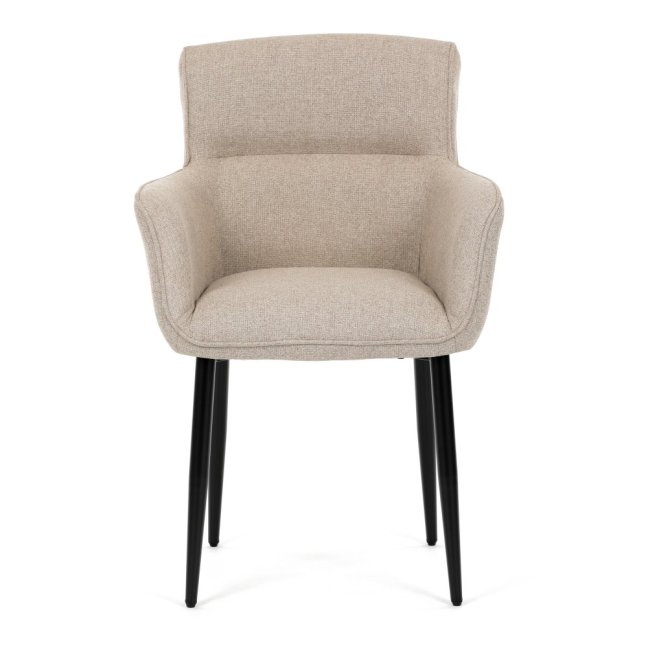 Jídelní křeslo JIMBO — kov, látka, béžová