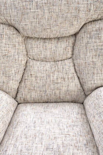 Relaxační křeslo KRONOS — kov, látka, béžová