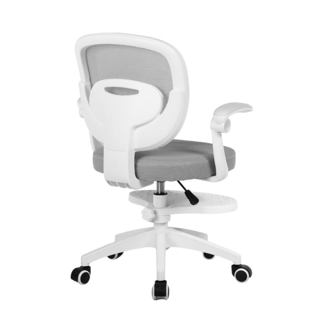 Dětská otočná židle Neoseat JUNI 008 s podnoží — látka, šedá