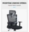Kancelářská ergonomická židle Neoseat NOVELO — síť / látka, černá, nosnost 150 kg