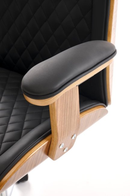 Kancelářská otočná židle TIMBER — ekokůže, ořech / černá