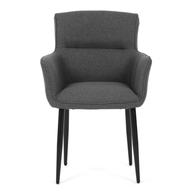 Jídelní křeslo JIMBO — kov, látka, šedá