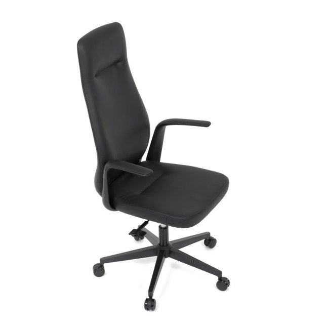 Kancelářské křeslo ERVIN — ekokůže, černá