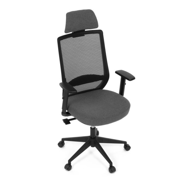 Kancelářská ergonomická židle SENA — látka, černá