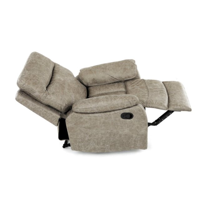 Relaxační polohovací TV křeslo NORBERT — látka, béžová, nosnost 150 kg