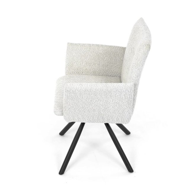 Jídelní otočné křeslo MANKA — kov, látka, více barev - Barevné varianty jídelního křesla MANKA: Šedá