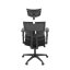 Kancelářská otočná židle BOREK — síť / látka, černá