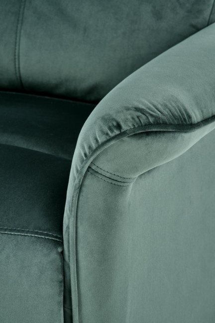 Relaxační křeslo SEMIR s elektrickým polohováním — látka, zelená