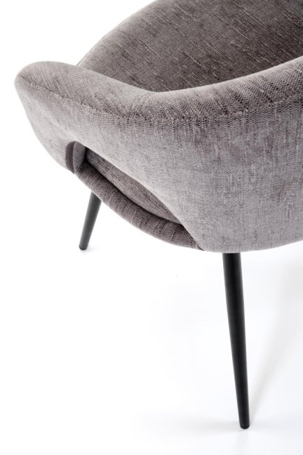 Jídelní otočné křeslo MARLO — kov, látka, šedá