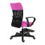 Dětská židle Neoseat MONKEY s podnoží — látka, černá / růžová