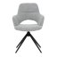 Jídelní otočné křeslo AMOS — kov, látka, šedá