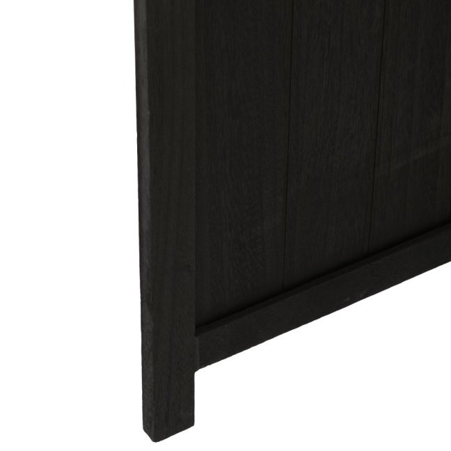 3dílný paravan TAKA — dřevo, černá