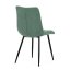 Jídelní židle DAEMON — kov, látka, černá / zelená