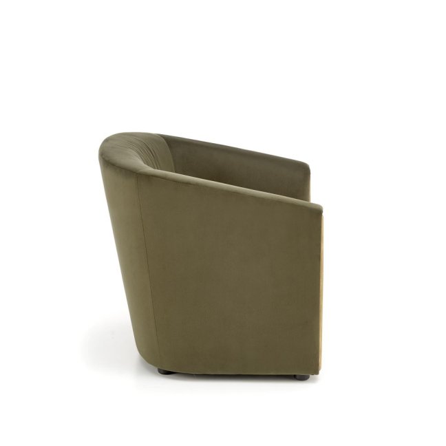 Designové křeslo ENRICO — látka, zelená