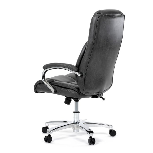 Kancelářské křeslo RYZAR — ekokůže, šedá