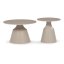 Set 2 konferenčních stolků NOEL I — kov, keramika, travertin / béžová