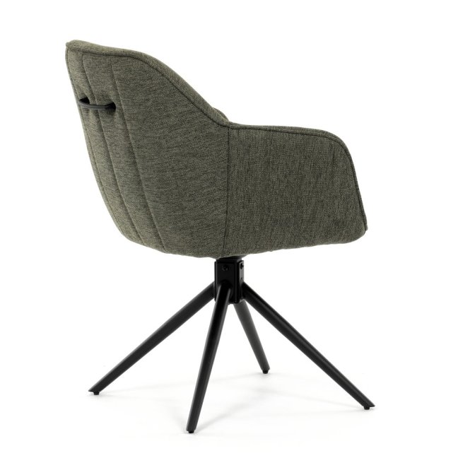 Jídelní otočná židle SCARA — kov, látka, více barev