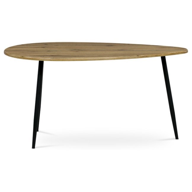 Konferenční stůl MONET II — kov, MDF, černá / divoký dub