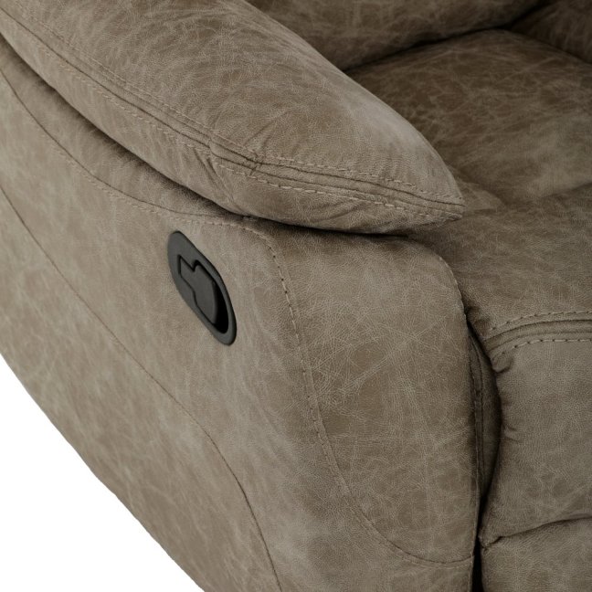 Relaxační polohovací TV křeslo NORBERT — látka, béžová, nosnost 150 kg