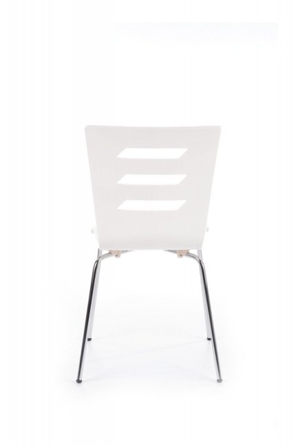 Jídelní židle JOANNA — kov, překližka, bílá