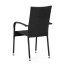 Zahradní křeslo SELEN — kov, umělý ratan, černá