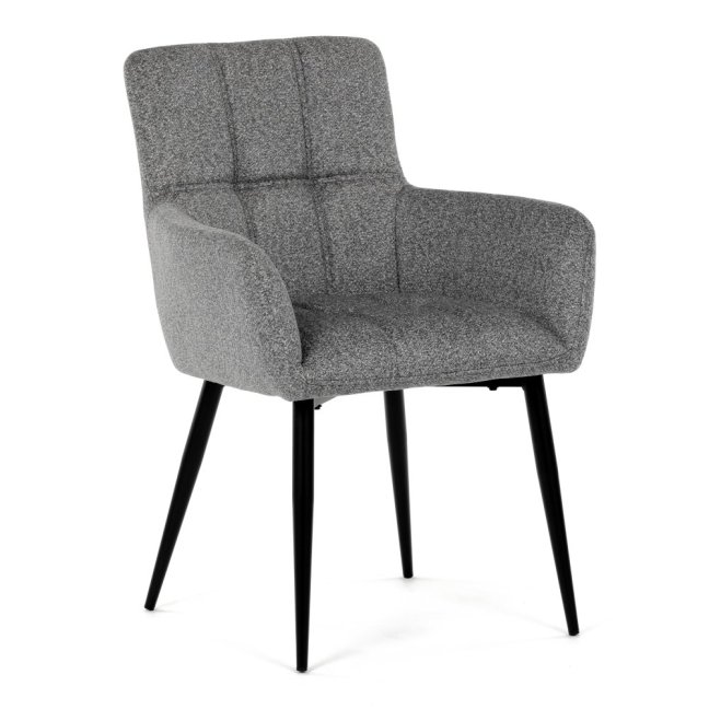 Jídelní křeslo LYON — kov, látka, více barev - Barevné varianty jídelního křesla LYON: Tmavě šedá