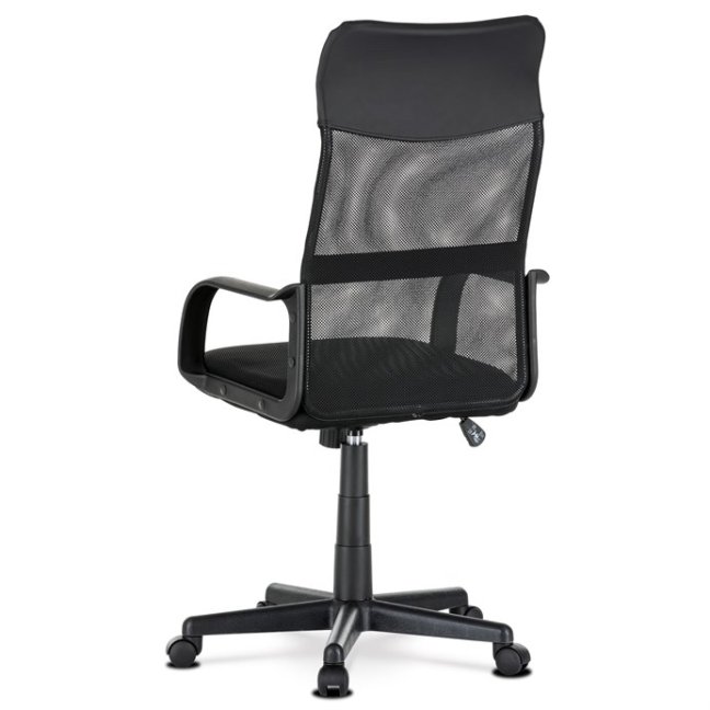 Kancelářská otočná židle STEFAN — látka, síť, černá