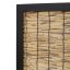 3dílný paravan KEIKO — dřevo, ratan, černá / přírodní