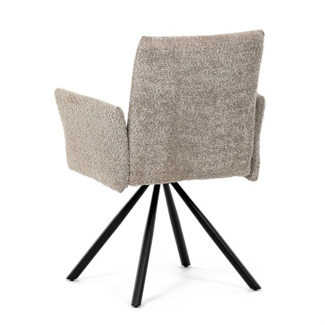 Jídelní otočné křeslo MANKA — kov, látka, více barev - Barevné varianty jídelního křesla MANKA: Šedá