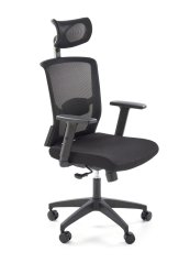 Kancelářská otočná židle MASON — síť / látka, černá