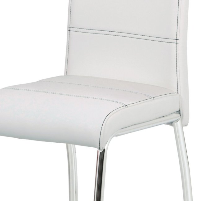 Jídelní židle LILA — kov, ekokůže, více barev - Barevné varianty jídelní židle LILA: Bílá