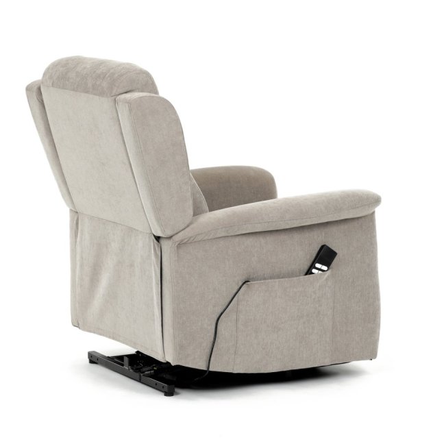 TV křeslo SARGON s elektrickým polohováním — 2 motory, látka, béžová