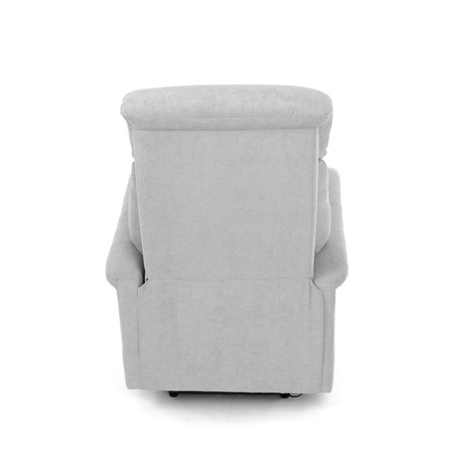 TV křeslo HUGO s elektrickým polohováním — látka, šedá