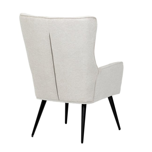 Relaxační křeslo ušák LOYD — látka, černá / béžová