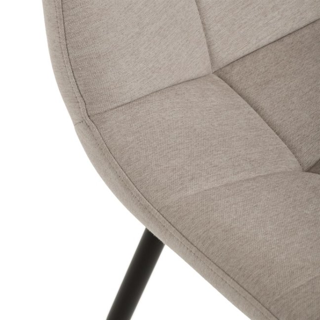 Jídelní židle DAEMON — kov, látka, černá / cappuccino