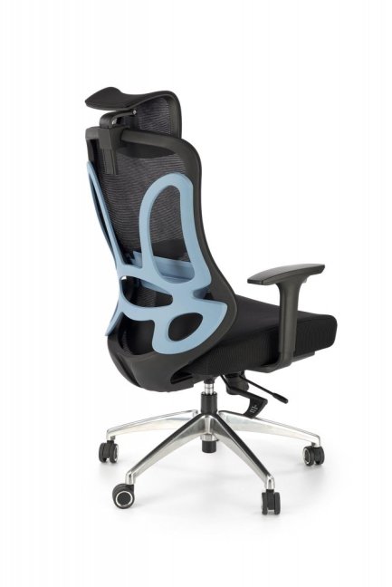 Kancelářská ergonomická židle GILBERTO — síť / látka, černá
