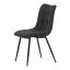 Jídelní židle DAEMON — kov, látka, černá / tmavě šedá