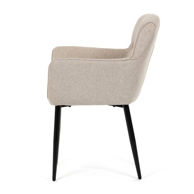 Jídelní křeslo JIMBO — kov, látka, béžová