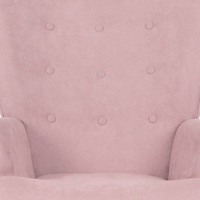 Relaxační křeslo ušák BETTY — masiv, látka, růžová