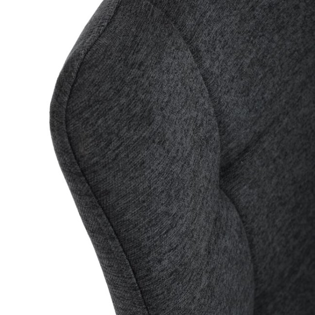 Jídelní židle DAEMON — kov, látka, černá / tmavě šedá