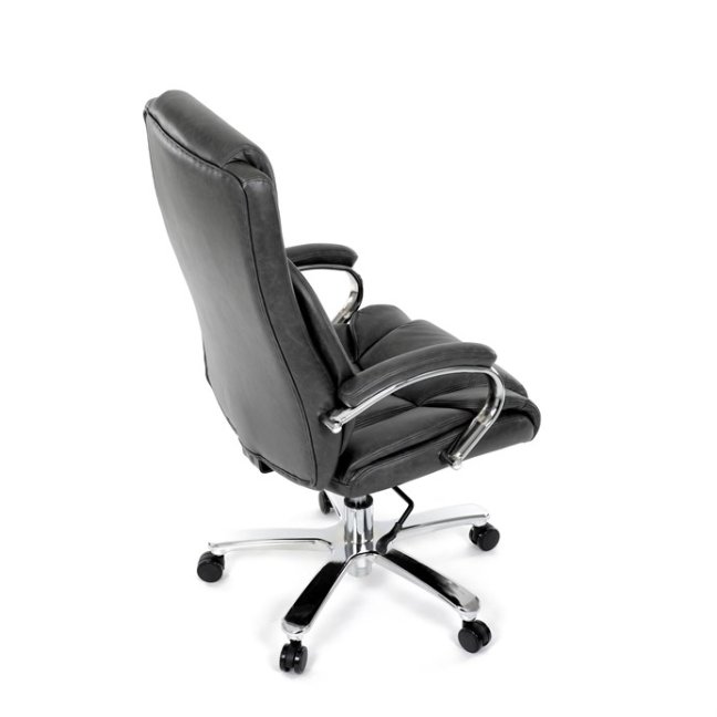 Kancelářské křeslo RYZAR — ekokůže, šedá