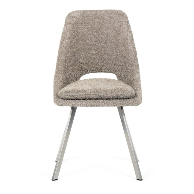 Jídelní židle TALISE — kov, látka, stříbrná / více barev