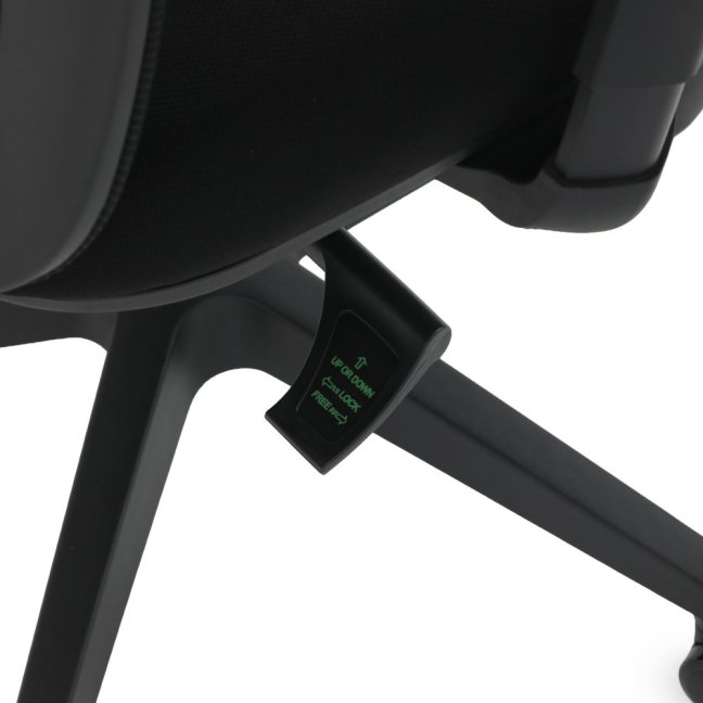 Kancelářská  ergonomická  židle NOKA — síť / látka, černá, nosnost  150 kg